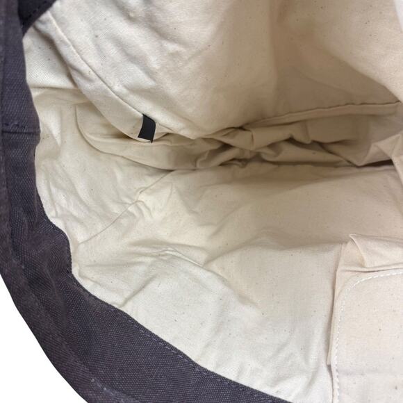 Duluth Trading Gray Brown Canvas Double Handle Bag Tote Shoulder Handbag Travel - Picture 16 of 16